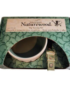 Pfaltzgraff Naturewood Stoneware bowl and spreader